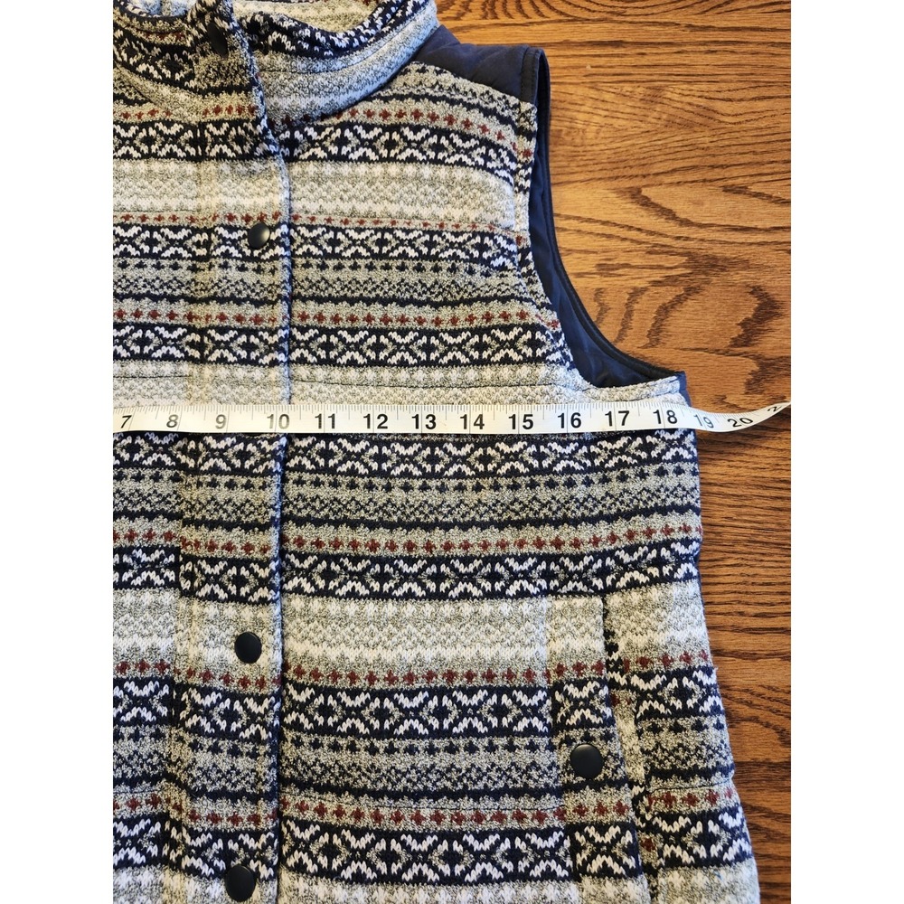 Skies‎ Are Blue Navy Knit Puffer Vest Size Small - Picture 3 of 7